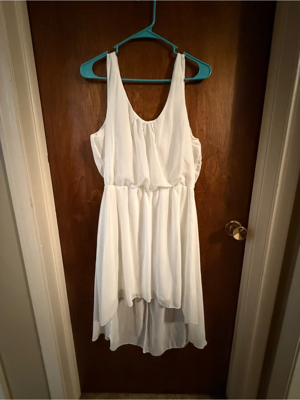 Charlotte Russe White Chiffon Sleeveless Dress